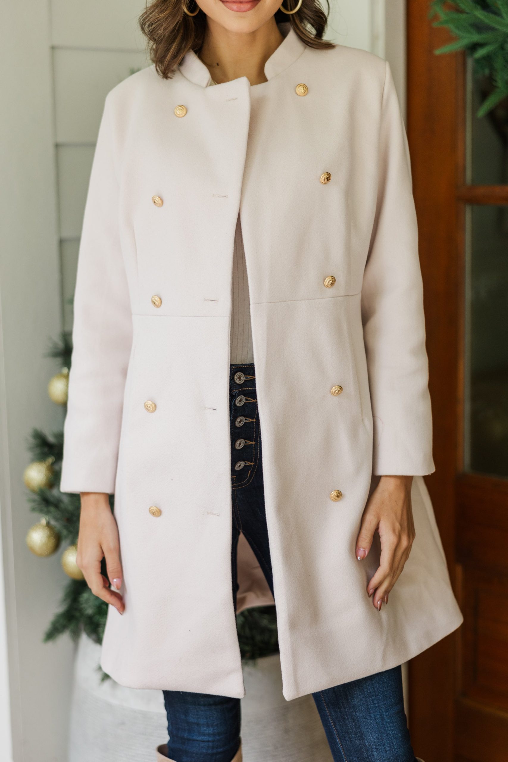 City Streets Oatmeal Brown Coat - Image 3