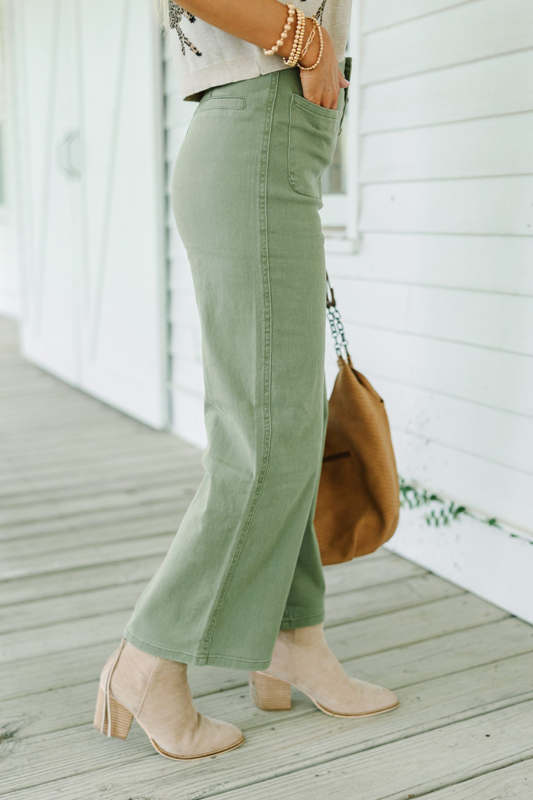 More To Love Olive Green Denim Pants - Image 3