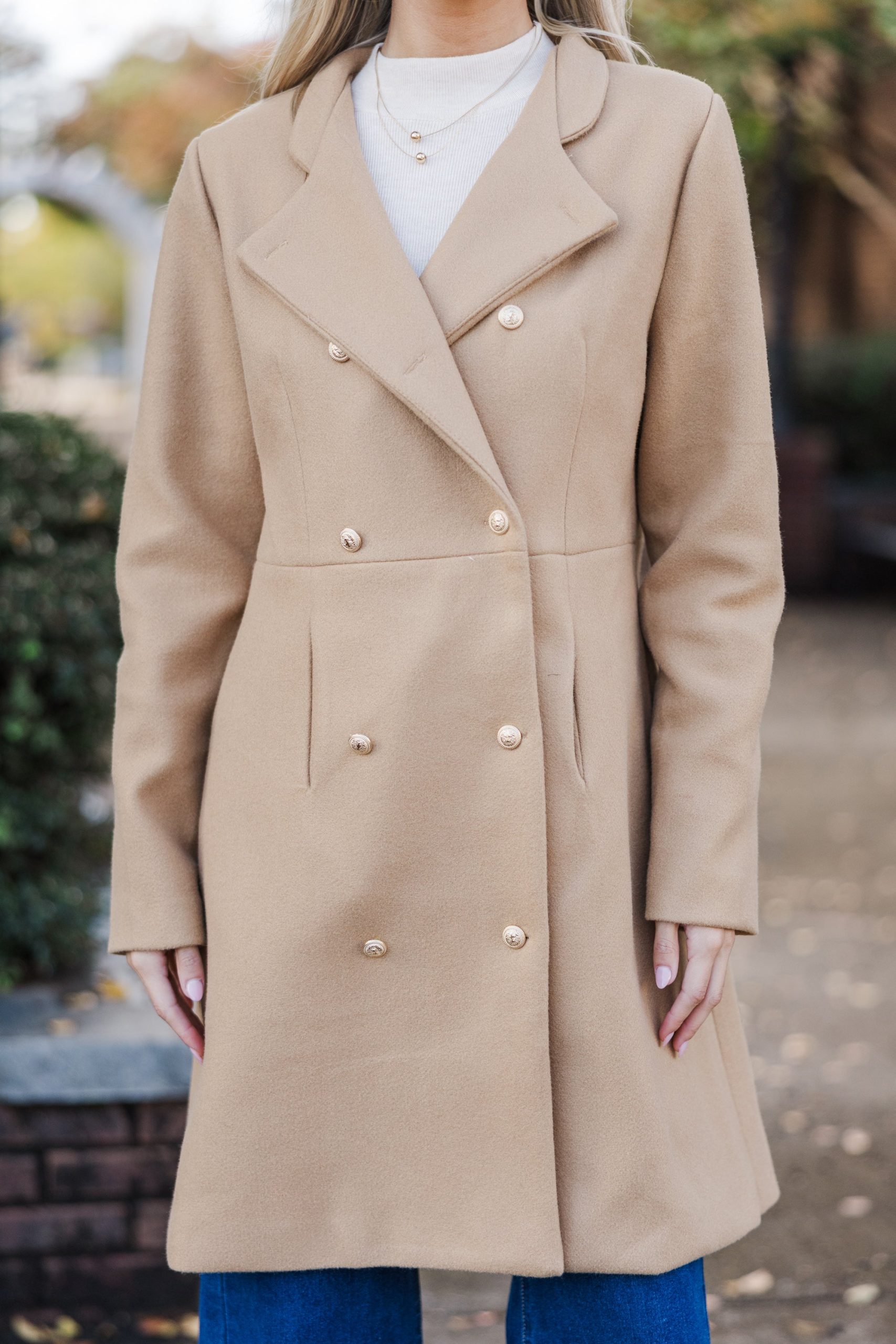 City Streets Camel Brown Coat - Image 4