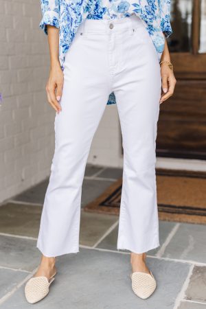 Feeling Your Best White Straight Leg Jeans
