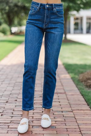 KanCan: On My Mind Dark Wash Straight Leg Jeans