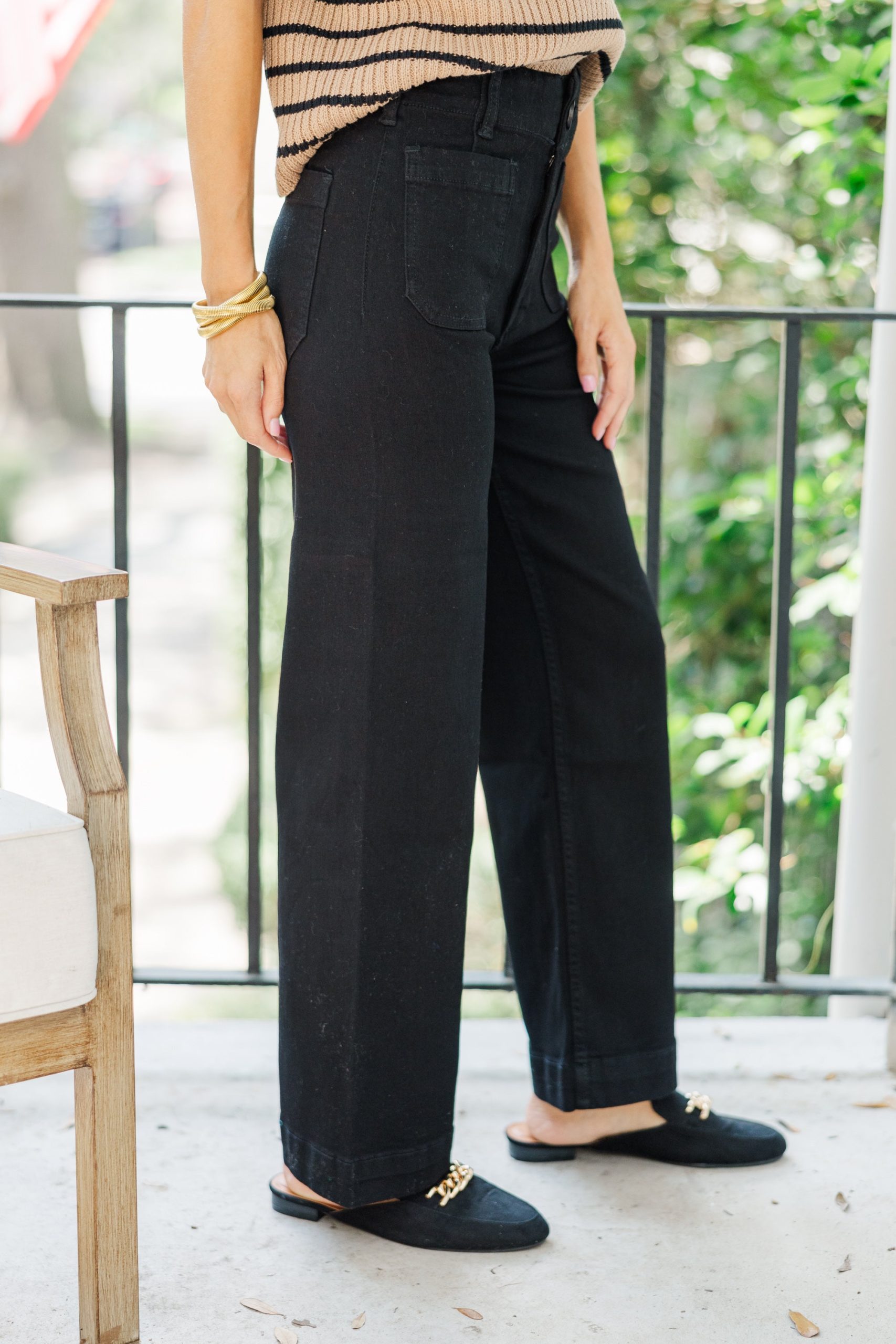 Big Dreams Black Denim Wide Leg Jeans - Image 4